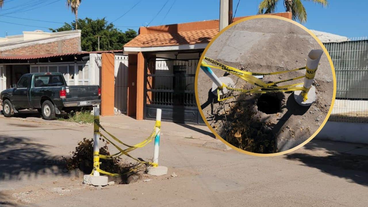 Reparación del nuevo socavón en Los Mochis iniciará el lunes, informa JAPAMA