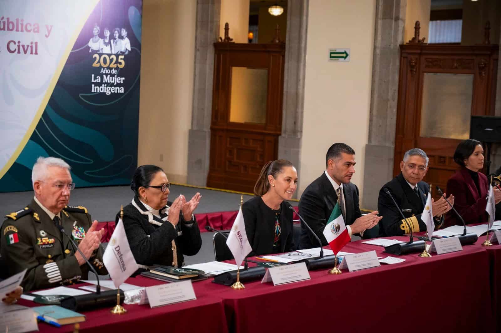 Rocha Moya asiste a sesión de seguridad y Protección Civil con Sheinbaum y Harfuch