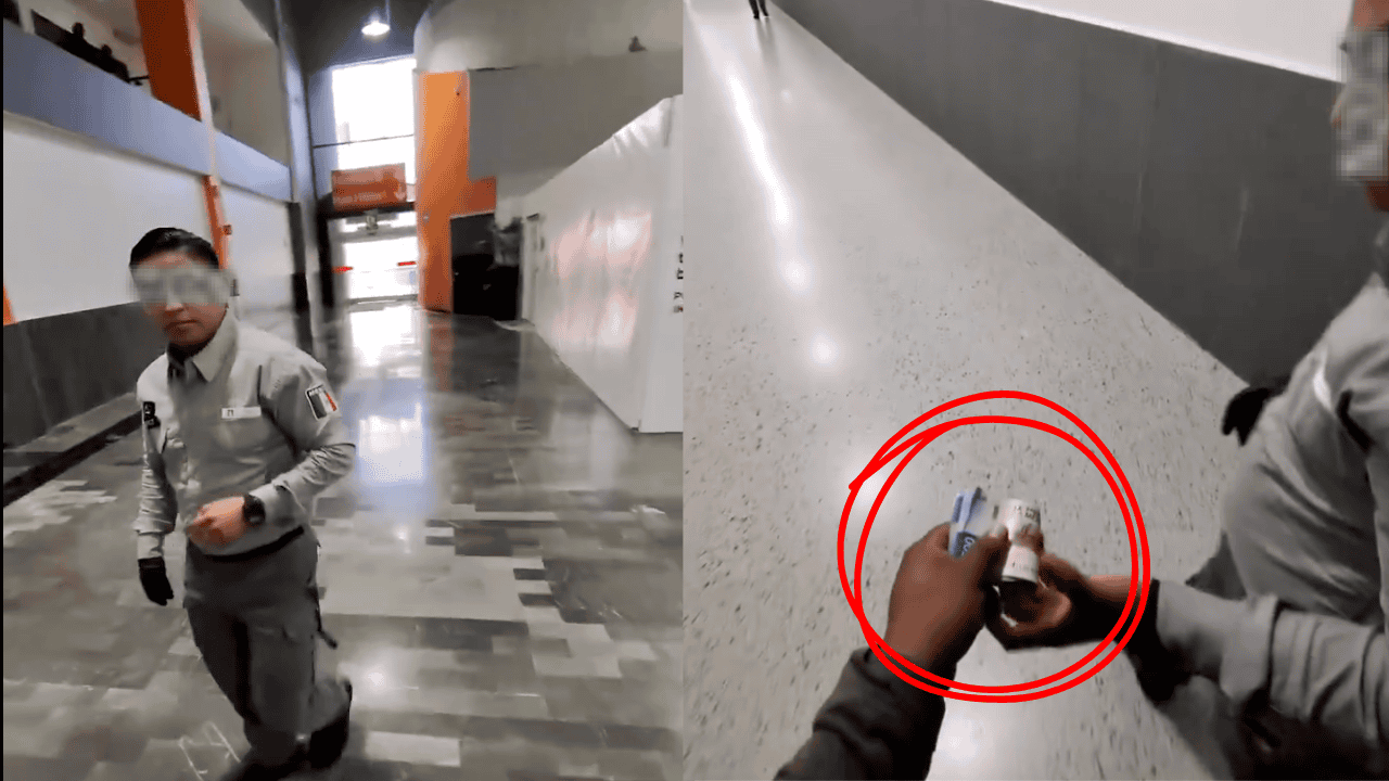 Presunto elemento de la GN extorsiona con 5 mil pesos a un pasajero en aeropuerto de Monterey