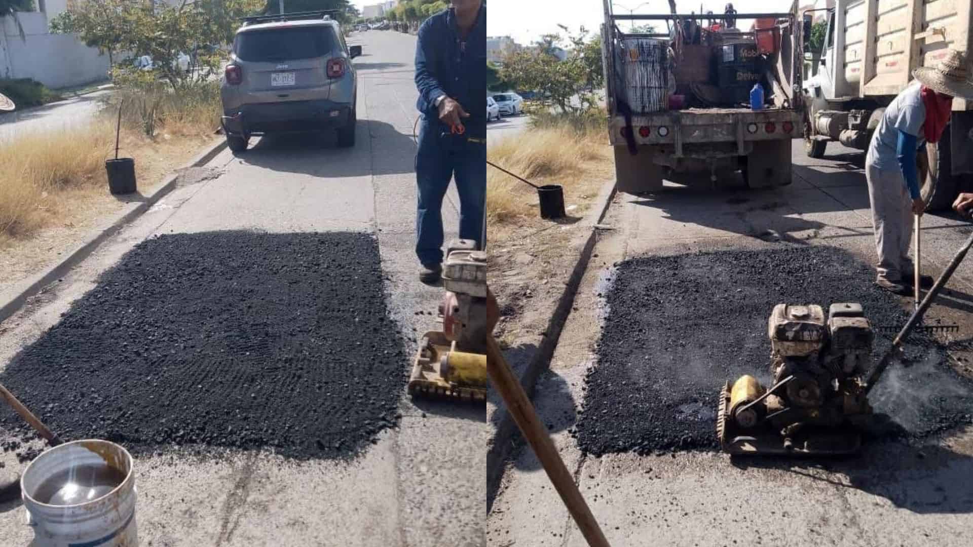 MazBacheton; este 13 de diciembre las brigadas de bacheo trabajan en estas calles de Mazatlán