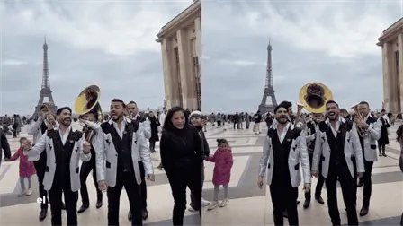 Banda El Recodo se avienta El Corrido de Mazatlán en París y pone al bailar a turistas | VIDEO Banda El Recodo se avienta El Corrido de Mazatlán en París y pone al bailar a turistas | VIDEO