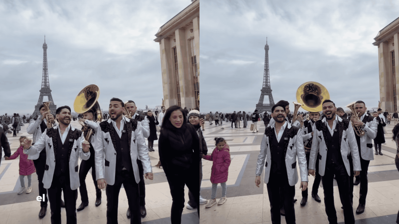 Banda El Recodo se avienta El Corrido de Mazatlán en París y pone al bailar a turistas | VIDEO
