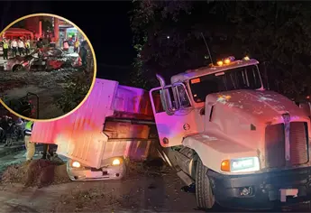 Paramédico de Guasave muere aplastado en su vehículo tras caerle encima la caja de un dompe cargado con arena