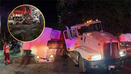 Paramédico de Guasave muere aplastado en su vehículo tras caerle encima la caja de un dompe cargado con arena Paramédico de Guasave muere aplastado en su vehículo tras caerle encima la caja de un dompe cargado con arena