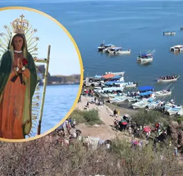 Pescadores veneran a la Virgen de Guadalupe en Topolobampo; en lanchas la llevan al cerro Pescadores veneran a la Virgen de Guadalupe en Topolobampo; en lanchas la llevan al cerro