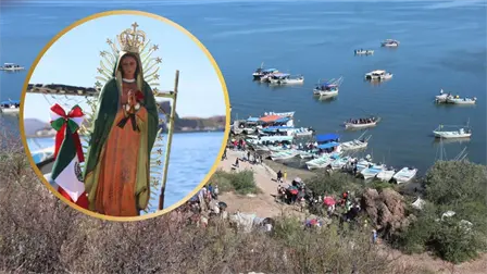 Pescadores veneran a la Virgen de Guadalupe en Topolobampo; en lanchas la llevan al cerro Pescadores veneran a la Virgen de Guadalupe en Topolobampo; en lanchas la llevan al cerro