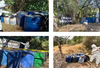 En Culiacán, Cosalá y Mocorito, aseguran 6 áreas de concentración de materiales químicos