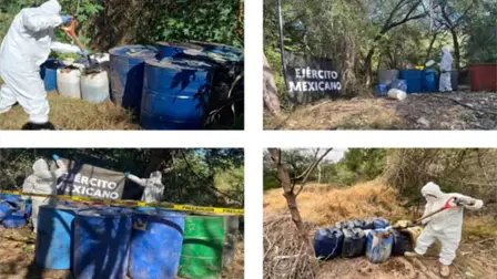 En Culiacán, Cosalá y Mocorito, aseguran 6 áreas de concentración de materiales químicos En Culiacán, Cosalá y Mocorito, aseguran 6 áreas de concentración de materiales químicos