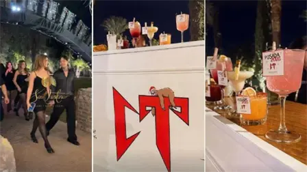 Natanael Cano rifa autos en su lujosa y extravagante posada