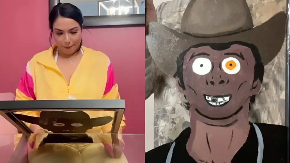 FOTO: El artista Wavey Steve sorprende a Cynthia Sánchez con un retrato hiperrealista de su padre, Chalino Sánchez. Mira el emotivo video donde la hija del Rey del Corrido rompe en llanto al ver la obra terminada