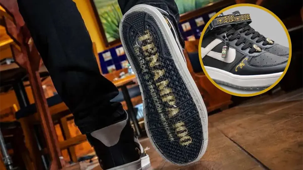 FOTO: La Bota Meztli X Tenampa es una edición limitada que fusiona el estilo urbano de Panam con la elegancia del traje de charro y la historia del Salón Tenampa