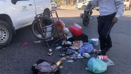 Atropellan a abuelitos y dos nietos en el Centro de Los Mochis; andaban buscando regalos de Navidad