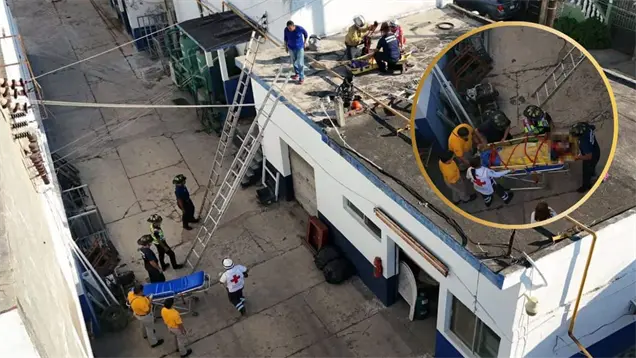 Trabajador de mantenimiento sufre descarga el&eacute;ctrica en azotea de empresa pesquera de Mazatl&aacute;n