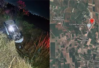 Joven conducía amanecido, volcó y salió ileso en carretera Guasave–Las Moras