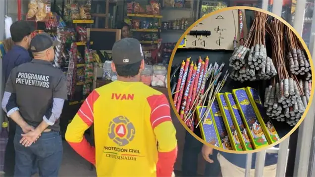 Frenan venta de pirotecnia en Choix para evitar accidentes, aseguran casi 10 kilos de cuetes