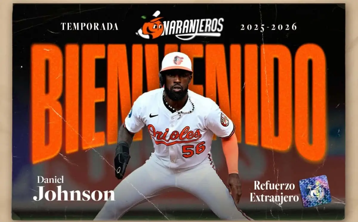 Naranjeros refuerza su outfield con la llega de Daniel Johnson