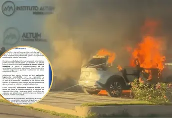 Colegio Altum exige acompa&ntilde;amiento de las autoridades tras incendio de un veh&iacute;culo afuera de sus instalaciones
