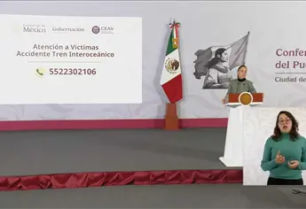 Sheinbaum acudir&aacute; este lunes a Oaxaca para atender a las v&iacute;ctimas del Tren Interoce&aacute;nico