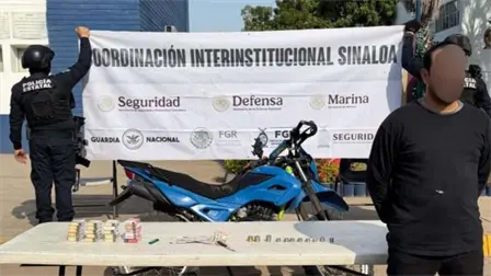 Motociclista es detenido despu&eacute;s de robar cigarros y dinero en una farmacia