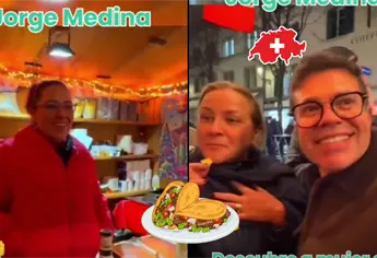 ¿Tacos de Birria en Suiza? Mujer sonorense sorprende a famoso cantante sinaloense | VIDEO