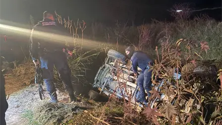 Aparatosa volcadura deja a un hombre herido en Angostura