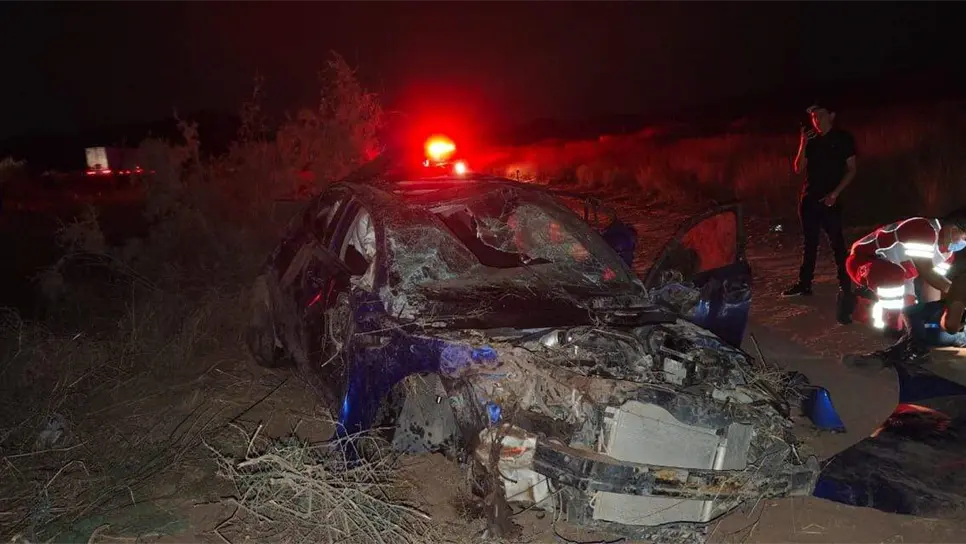 Así quedó la unidad donde viajaba el joven lesionado.
