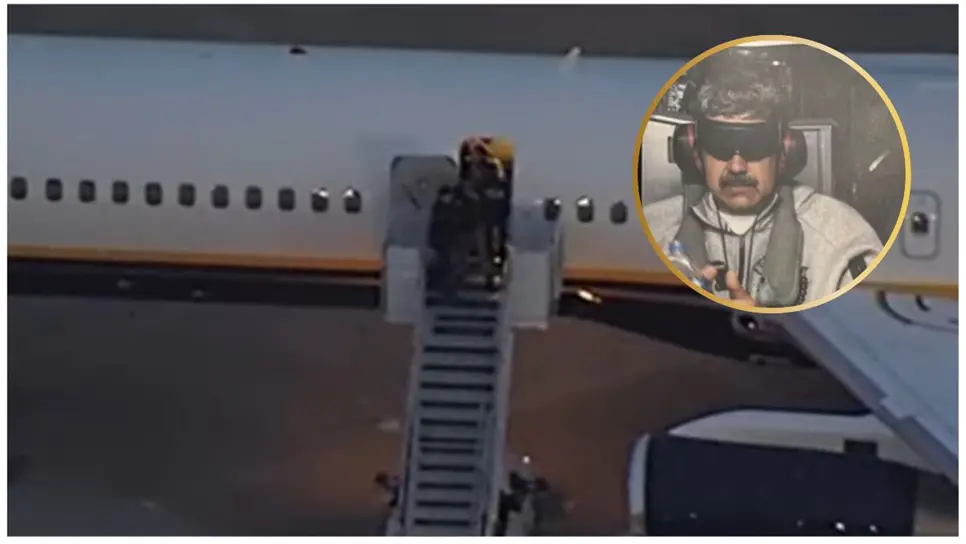 Nicolás Maduro es escoltado por agentes de la DEA.