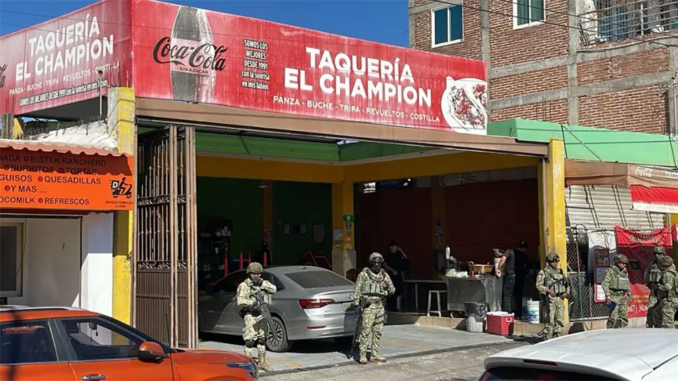 Asesinan a balazos a dos hombres en taquería de la colonia Guadalupe en Culiacán