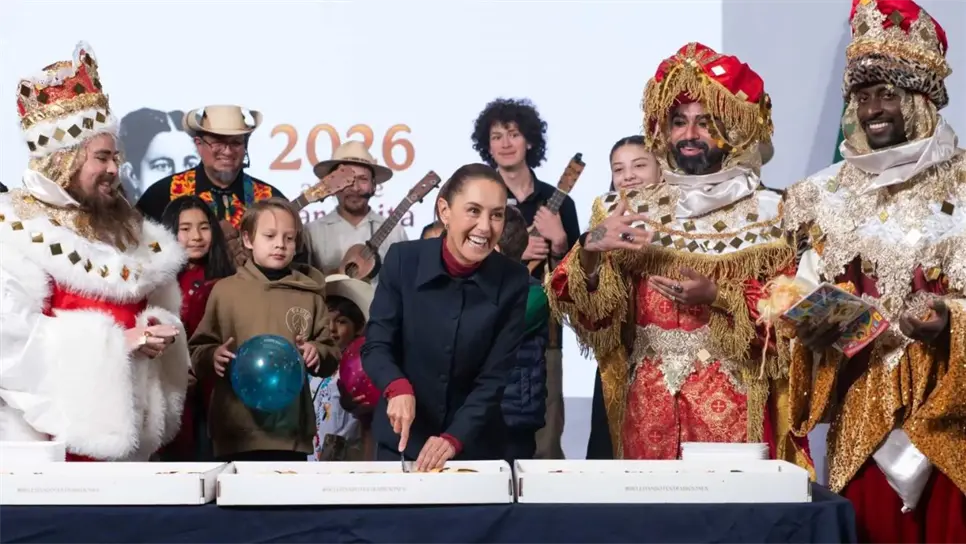 Durante la conferencia en Palacio Nacional, la mandataria nacional respondió una pregunta de uno de los niños invitados en dicho lugar para celebrar el Día de Reyes y partir la tradicional rosca