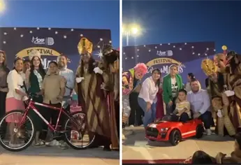 Llegan los Reyes Magos a Badiraguato; José Paz López festeja a niñas y niños