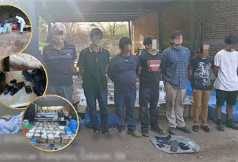 Marina desmantela narcolaboratorio, asegura 1 tonelada de cristal y captura a siete en Cosalá y Culiacán
