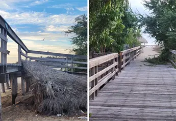 ¡Ni para la foto! Así lucen los andadores de madera en la playa El Maviri | FOTOS