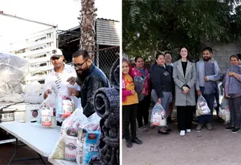 DIF Ahome arropa a familias de la colonia Diana Laura con apoyos invernales