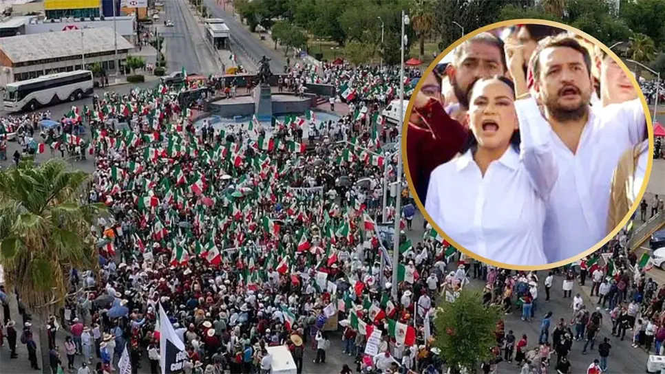 Arranca marcha de Morena en Chihuahua entre bloqueos y manifestaciones