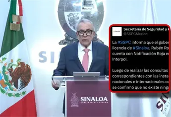 SSPC descarta que Rub&eacute;n Rocha Moya cuente con ficha roja de Interpol