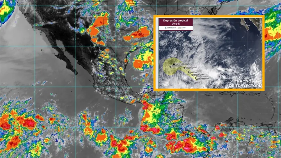 FOTO: Arranca la temporada de ciclones 2026: Depresión Tropical Uno-E en el Océano Pacífico