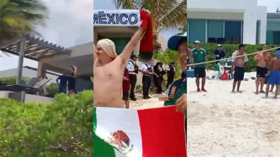 En fotos que se difundieron en redes sociales se muestra a varios grupos de personas a la orilla del mar con sillas, mesas y sombrillas de playa, disfrutando de alimentos y bebidas, así como de otras actividades