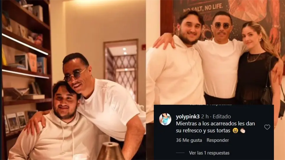 El hijo del expresidente salen en la foto en el restaurante más caro de México.
