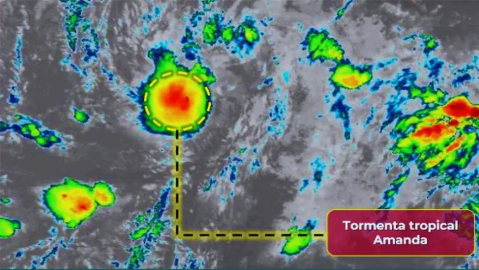 Tormenta Tropical Amanda: ¿Dónde se ubica y cuál es su trayectoria?