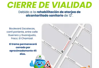 Inicia JAPAMA rehabilitación de drenaje en el bulevar Zacatecas