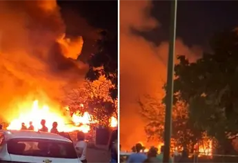 Incendio destruye tres viviendas en una invasi&oacute;n en el sector Hacienda del Valle, Culiac&aacute;n