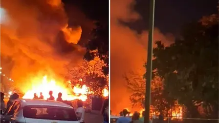 Incendio destruye tres viviendas en una invasi&oacute;n en el sector Hacienda del Valle, Culiac&aacute;n