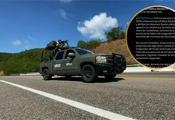 Seguridad Pública confirma ataque  con drones y explosivos a militares y estatales en Escuinapa