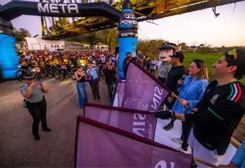Gobernadora Yeraldine Bonilla encabeza la rodada estatal por el Día Mundial de la Bicicleta