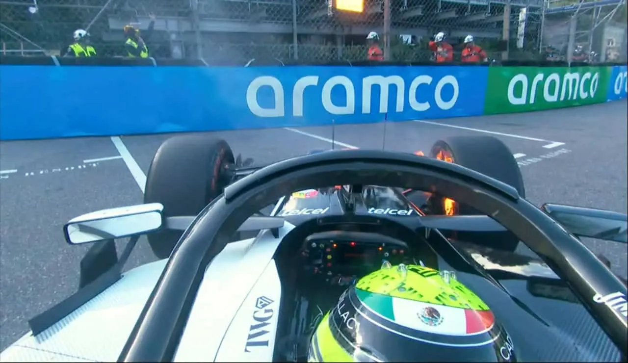 Susto para Checo P&eacute;rez: El Cadillac se incendia y frena de emergencia en las pr&aacute;cticas del GP de M&oacute;naco 2026