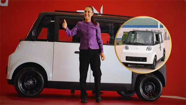 Claudia Sheinbaum presenta Olinia 1, el primer veh&iacute;culo el&eacute;ctrico mexicano
