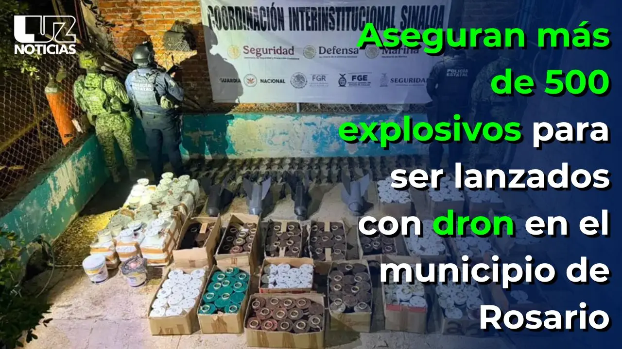 Aseguran m&aacute;s de 500 explosivos para ser lanzados con dron en el municipio de Rosario
