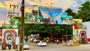 &iexcl;Tierra yoreme! As&iacute; luce el renovado arco de bienvenida de San Miguel Zapotitl&aacute;n | FOTOS