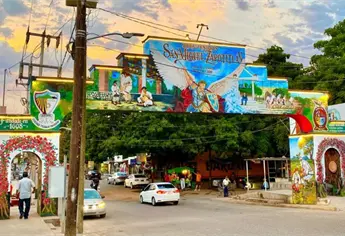 ¡Tierra yoreme! Así luce el renovado arco de bienvenida de San Miguel Zapotitlán | FOTOS