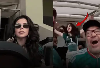 Así fue captada Kenia Os en el partido México vs. Sudáfrica, ¿iba acompañada? | FOTO